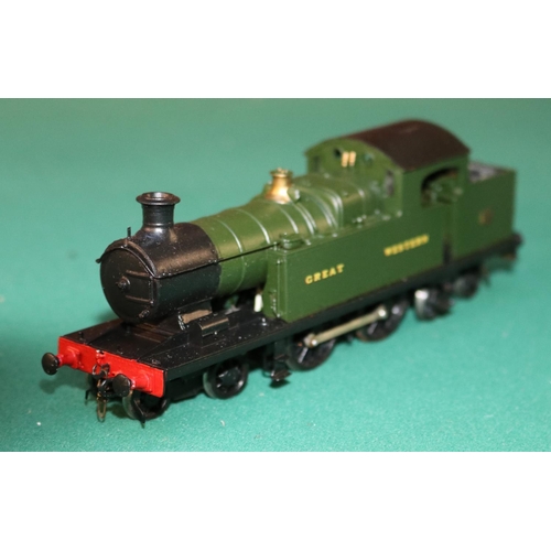 50 - A fine quality white metal/brass OO gauge 2-rail electric Great Western ex MSWRJ rebuilt 4-4-4  tank... 