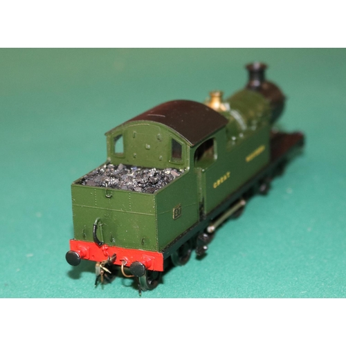 50 - A fine quality white metal/brass OO gauge 2-rail electric Great Western ex MSWRJ rebuilt 4-4-4  tank... 