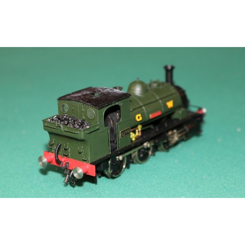 55 - A fine quality brass OO gauge 2-rail electric G.W. 0-6-0 Saddle Tank locomotive, 'Kidwelly' RN 2194.... 