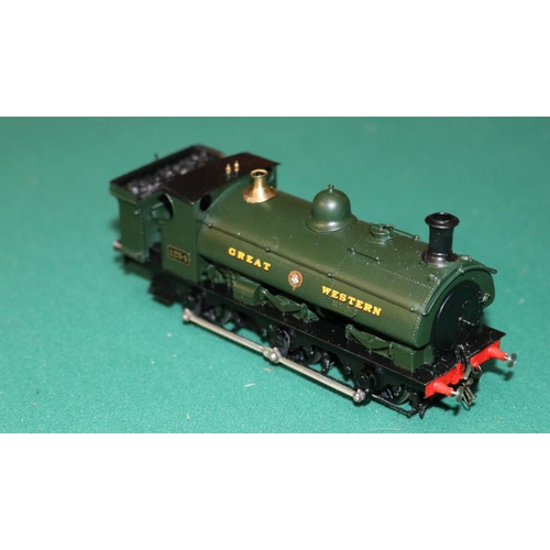 57 - A fine quality brass OO gauge 2-rail electric Great Western outside frame 0-6-0 tank locomotive. RN ... 