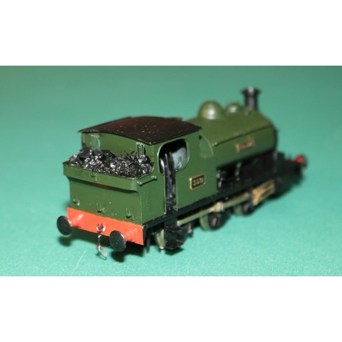 60 - A fine quality brass OO gauge 2-rail electric Great Western 0-6-0 outside cylinder saddle tank locom... 