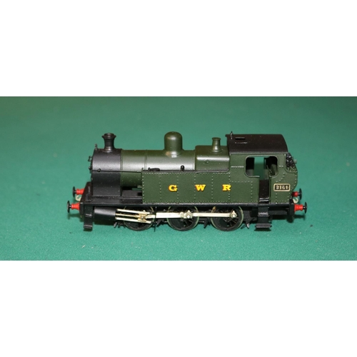 63 - A fine quality brass OO gauge 2-rail electric GWR 0utside cylinder 0-6-0 Tank locomotive. RN 2161. I... 