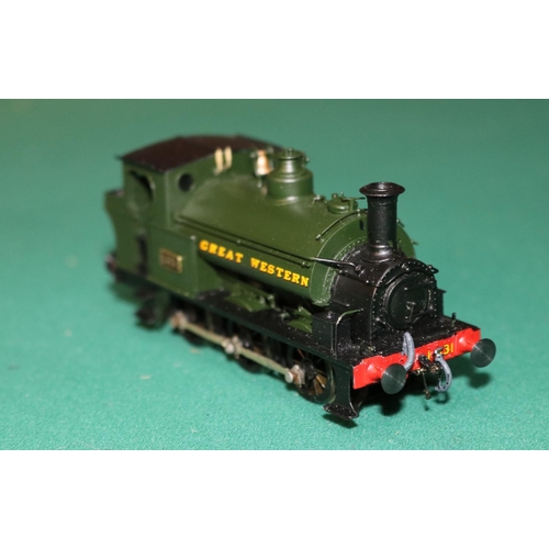 67 - A OO gauge 2-rail electric brass kit built GWR 0-6-0 saddle tank locomotive, RN 1331. A Fox Walker &... 