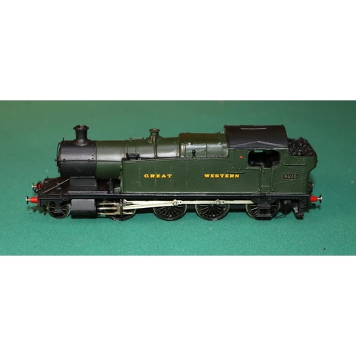 68 - A OO gauge 2-rail electric brass kit built GWR 2-8-0 tank locomotive, RN 4215. A Churchward design i... 