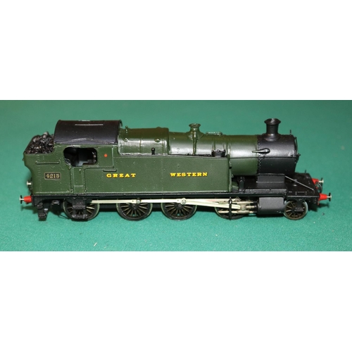 68 - A OO gauge 2-rail electric brass kit built GWR 2-8-0 tank locomotive, RN 4215. A Churchward design i... 