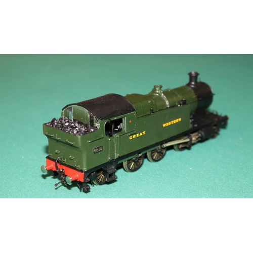 68 - A OO gauge 2-rail electric brass kit built GWR 2-8-0 tank locomotive, RN 4215. A Churchward design i... 