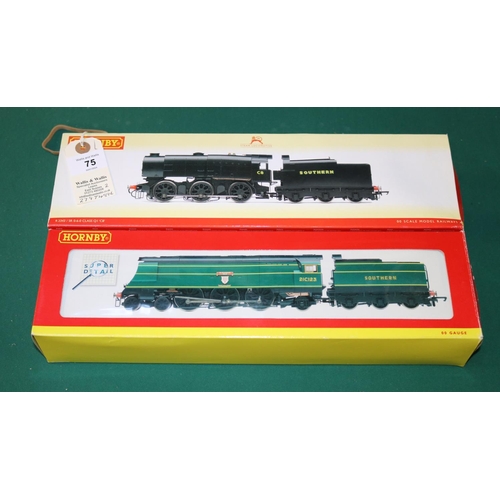 75 - 2 Hornby Hobbies OO tender locomotives. A SR Class Q1 0-6-0 RN C8 (R.2343). In unlined black livery.... 