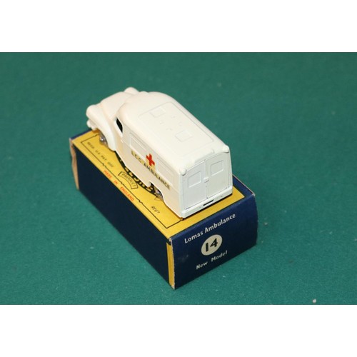 278 - A Scarce Matchbox Series No.14 Bedford Lomas Ambulance. An example with off-white body, with locatin... 