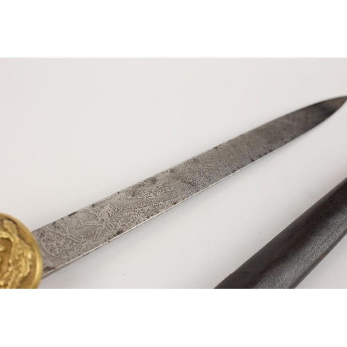 115 - A Third Reich style hunting dagger or short sword, blade 12½