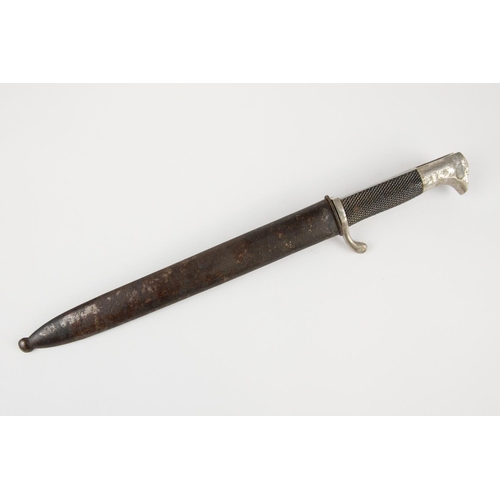 136 - A Third Reich period German parade bayonet, plated blade 9¾