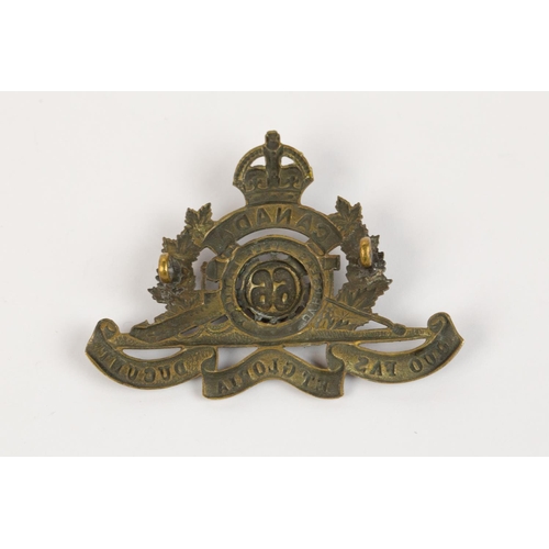 WWI CEF cap badge of the 66th Overseas Field Battery Canadian Field ...