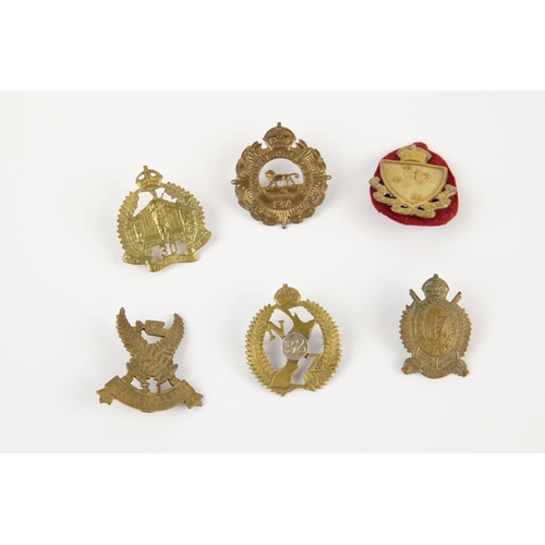 206 - 6 WWI New Zealand Reinforcements cap badges, of the 27th, 28th, 29th, 30th, 31st and 32nd Reinforcem... 