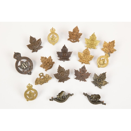 209 - CEF collar badges: 1st Pioneer Bn, 2nd Pioneer Bn (pair), 3rd Pioneer Bn (pair), Canadian Garrison R... 