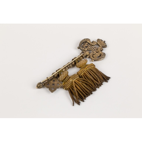 23 - A Spanish symbolic key for a Gentleman of the King's Bedchamber of Alfonso XIII (1886-1931), of ligh... 