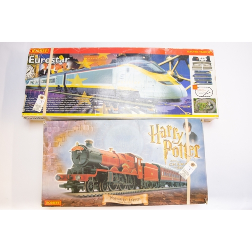 1 - A quantity of OO railway by various makes. 2 Hornby sets. A Harry Potter Hogwarts Express, comprisin... 