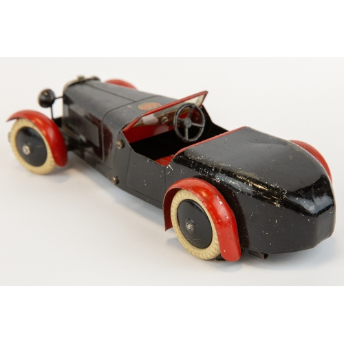 104 - A scarce 1930's No.1 Meccano Constructor Car. An example in black with red mudguards, red seats, bla... 