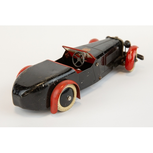 104 - A scarce 1930's No.1 Meccano Constructor Car. An example in black with red mudguards, red seats, bla... 