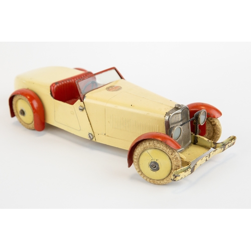 105 - A scarce 1930's No.1 Meccano Constructor Car. An example in cream with red mudguards, red seats, cre... 