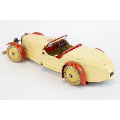 105 - A scarce 1930's No.1 Meccano Constructor Car. An example in cream with red mudguards, red seats, cre... 