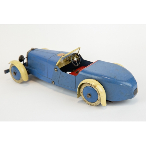 106 - A scarce 1930's No.1 Meccano Constructor Car. An example in blue with cream mudguards, red seats, bl... 