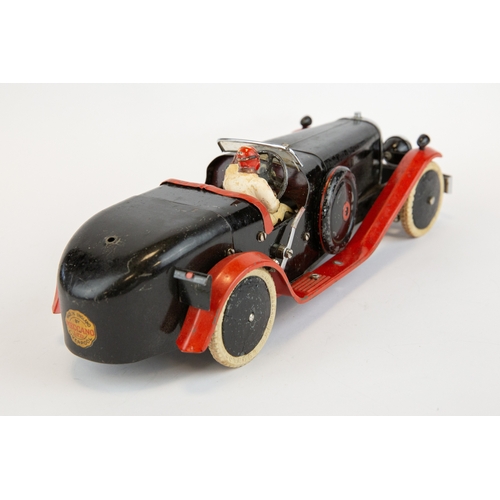 108 - A rare 1930's No.2 Meccano Constructor Car. An example in black with red mudguards/running boards, r... 