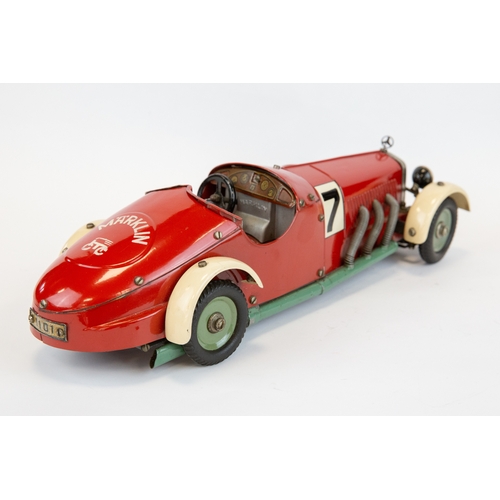 111 - A rare original 1930's Marklin clockwork Mercedes-Benz SSK 2 seater sports racing car (1103). In red... 