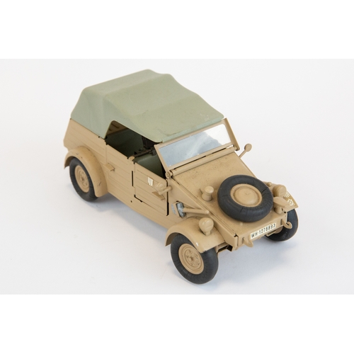 171 - 2 Gonio/ Kaden  1:24 scale VW kubelwagen models. Open top model finished in khaki with camoflauge, M... 