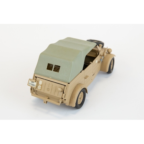 171 - 2 Gonio/ Kaden  1:24 scale VW kubelwagen models. Open top model finished in khaki with camoflauge, M... 