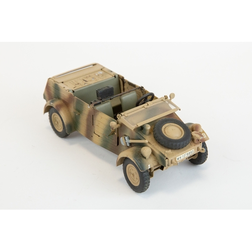 171 - 2 Gonio/ Kaden  1:24 scale VW kubelwagen models. Open top model finished in khaki with camoflauge, M... 