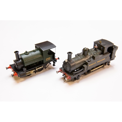 19 - 2 fine quality brass 00 gauge 2-rail electric Great Western Locomotives. An 0-4-0 Saddle Tank, 'Troj... 