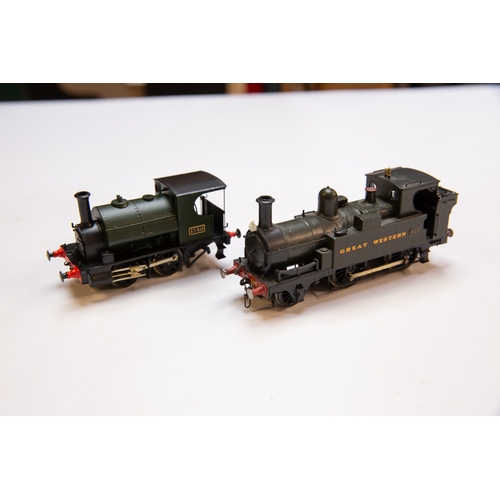 19 - 2 fine quality brass 00 gauge 2-rail electric Great Western Locomotives. An 0-4-0 Saddle Tank, 'Troj... 