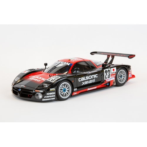 193 - A 1:18 Autoart Signature series Nissan R390 GT1 #23 Le Mans 1997. In black and red racing livery, dr... 