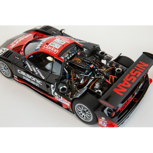 193 - A 1:18 Autoart Signature series Nissan R390 GT1 #23 Le Mans 1997. In black and red racing livery, dr... 