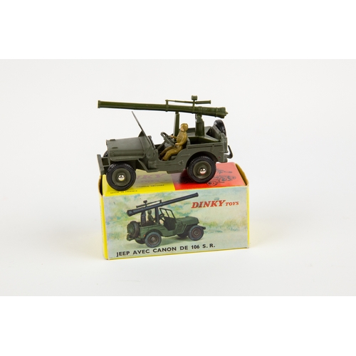 264 - 2 French Dinky Military. Mercedes Tous Terrains (804). Complete with plastic canopy and camouflage n... 