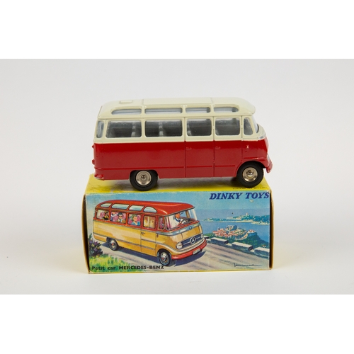 270 - French Dinky Toys Mercedes-Benz 'Petit Autocar' (minibus). An example in dark red and ivory livery, ... 