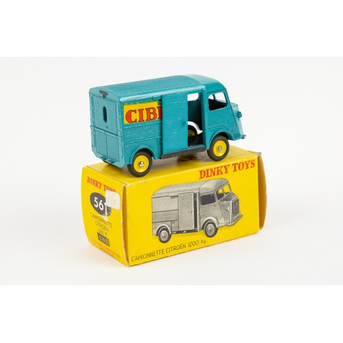 273 - French Dinky Toys Camionnette Citroen 1200Kg (561). An example in blue CIBIE livery, with dished spu... 