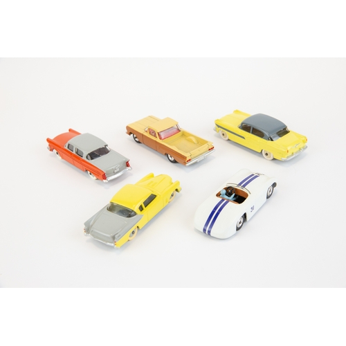 307 - 5 well restored Dinky Toys. Cunningham C-5R. Chevrolet El Camino, Hudson Hornet, Packard Clipper and... 