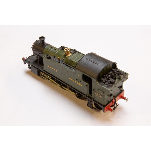 32 - A fine quality brass 00 gauge 2-rail electric Great Western class 55xx 2-6-2 Tank Locomotive. RN 554... 