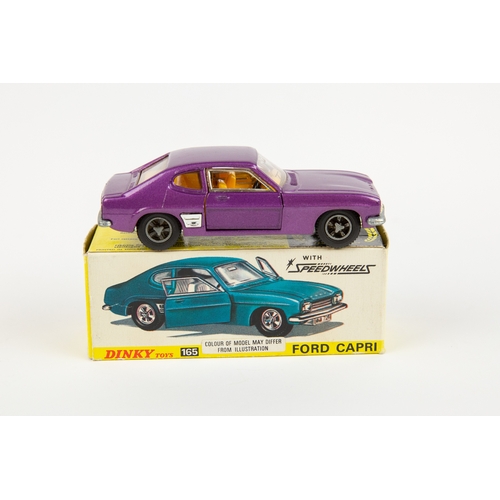 327 - 2 Dinky Toys. Ford Cortina (159). In white with red interior, with smooth spun wheels. Plus a Ford C... 