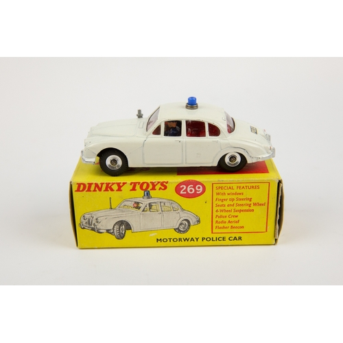 329 - 2 Dinky Toys. R.A.C. Patrol Mini Van (273). In dark blue with white roof with red interior, 'ROAD SE... 