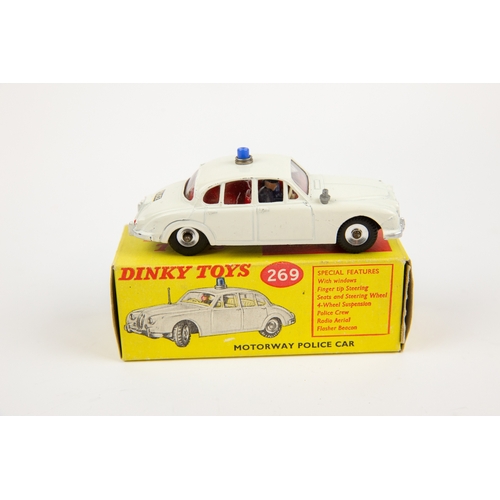 329 - 2 Dinky Toys. R.A.C. Patrol Mini Van (273). In dark blue with white roof with red interior, 'ROAD SE... 