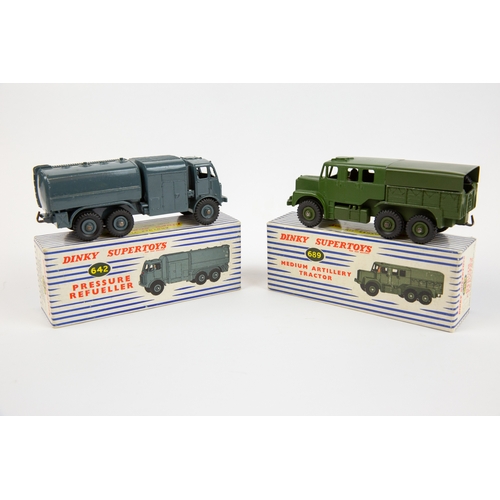 340 - 2 Dinky Supertoys Military Vehicles. RAF Pressure Refueller (642). In RAF blue livery. Plus a Medium... 