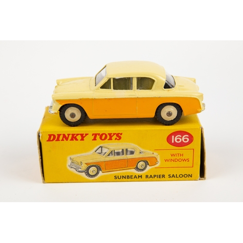 348 - 2 Dinky Toys. Sunbeam Rapier Saloon (175), in blue and grey  with blue wheels. Plus a Sunbeam Rapier... 