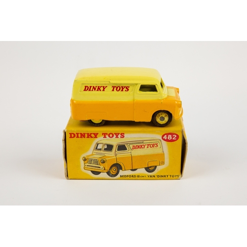 350 - 2 Dinky Toys. Bedford 10CWT Van 'Dinky Toys' (482) in yellow and orange livery, with yellow wheels. ... 