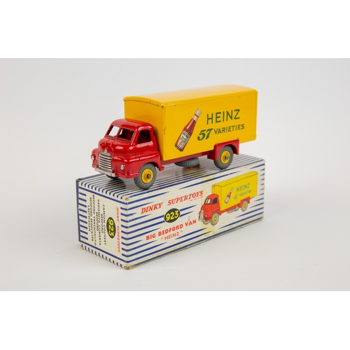 362 - A scarce Dinky Supertoys Big Bedford Van (923). In red and yellow Heinz livery with Tomato Ketchup b... 