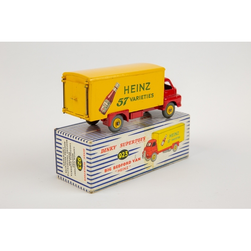 362 - A scarce Dinky Supertoys Big Bedford Van (923). In red and yellow Heinz livery with Tomato Ketchup b... 