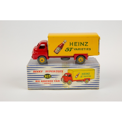 362 - A scarce Dinky Supertoys Big Bedford Van (923). In red and yellow Heinz livery with Tomato Ketchup b... 