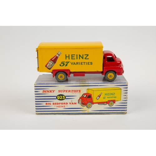 362 - A scarce Dinky Supertoys Big Bedford Van (923). In red and yellow Heinz livery with Tomato Ketchup b... 