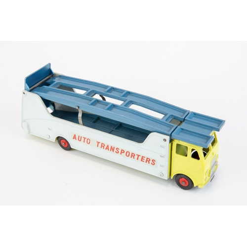 363 - A scarce Dinky Supertoys American export Car Transporter Auto Transporter (989). Lemon yellow cab, p... 