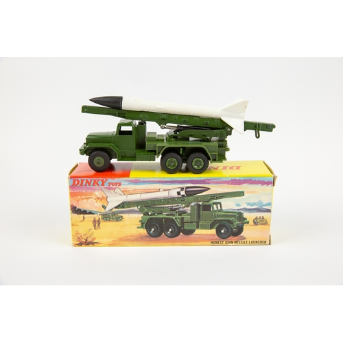 372 - Dinky Toys Honest John Missile Launcher (665). An example in olive green with green plastic platform... 